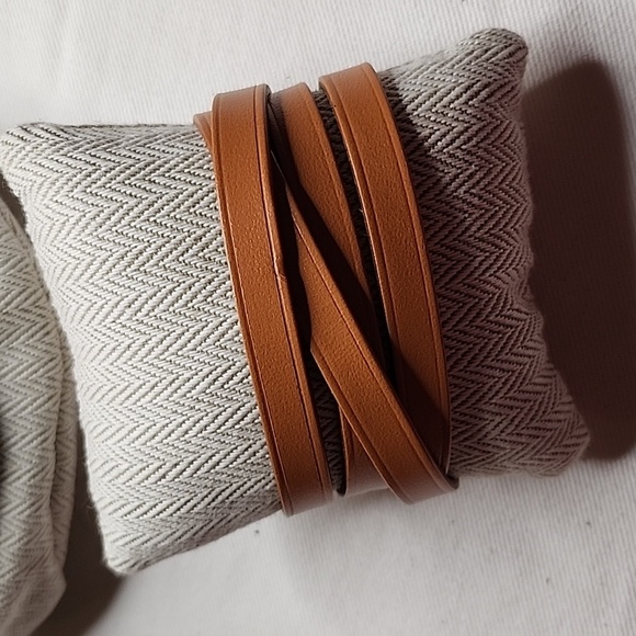 Hermes Natural Leather Palladium Quadruple Tour Bracelet - Picture 8 of 15